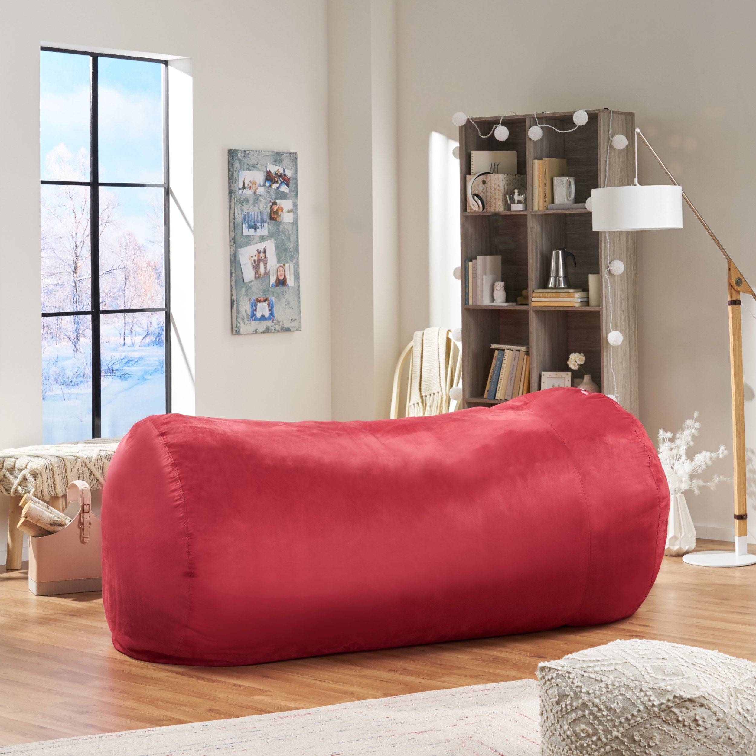 David 6.7 Foot Faux Microfiber Bean Bag