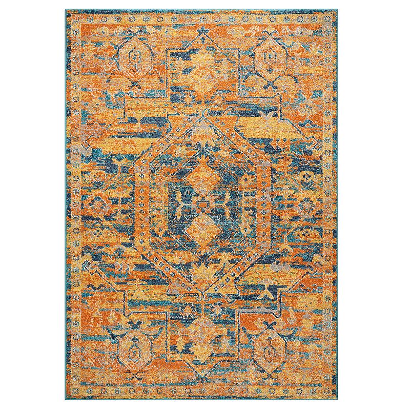 Nourison Passion Teal Sun Area Rug