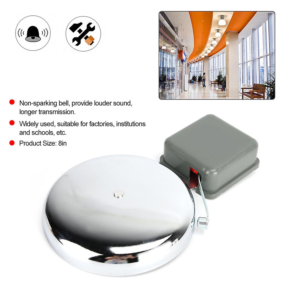 Multipurpose 8in Electric Ring Time Bell Signal Alarm For School Factory Agencies220v