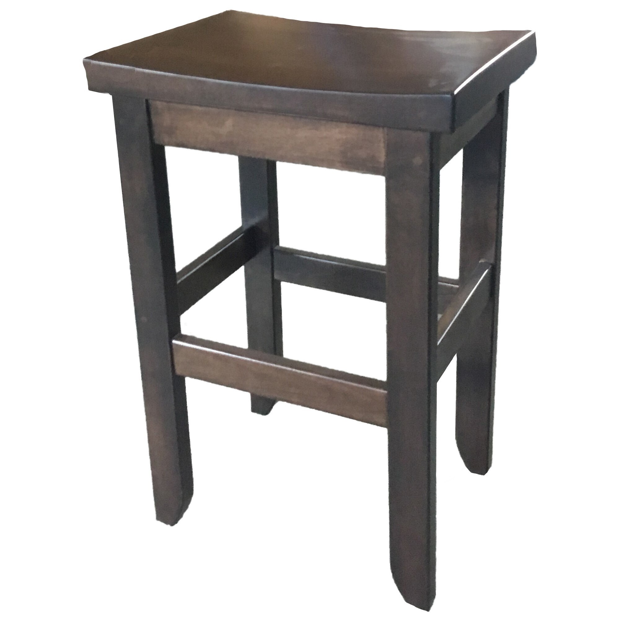 Brown Maple Bar Stool with S-Top