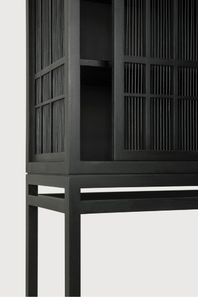 Black Oak Wood Cabinet  OROA Burung   Contemporary   Accent Chests And Cabinets   by Oroa   Distinctive Furniture  Houzz