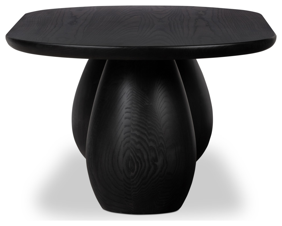 Merla Wood Coffee Table Black Wash Ash   Transitional   Coffee Tables   by Zin Home  Houzz