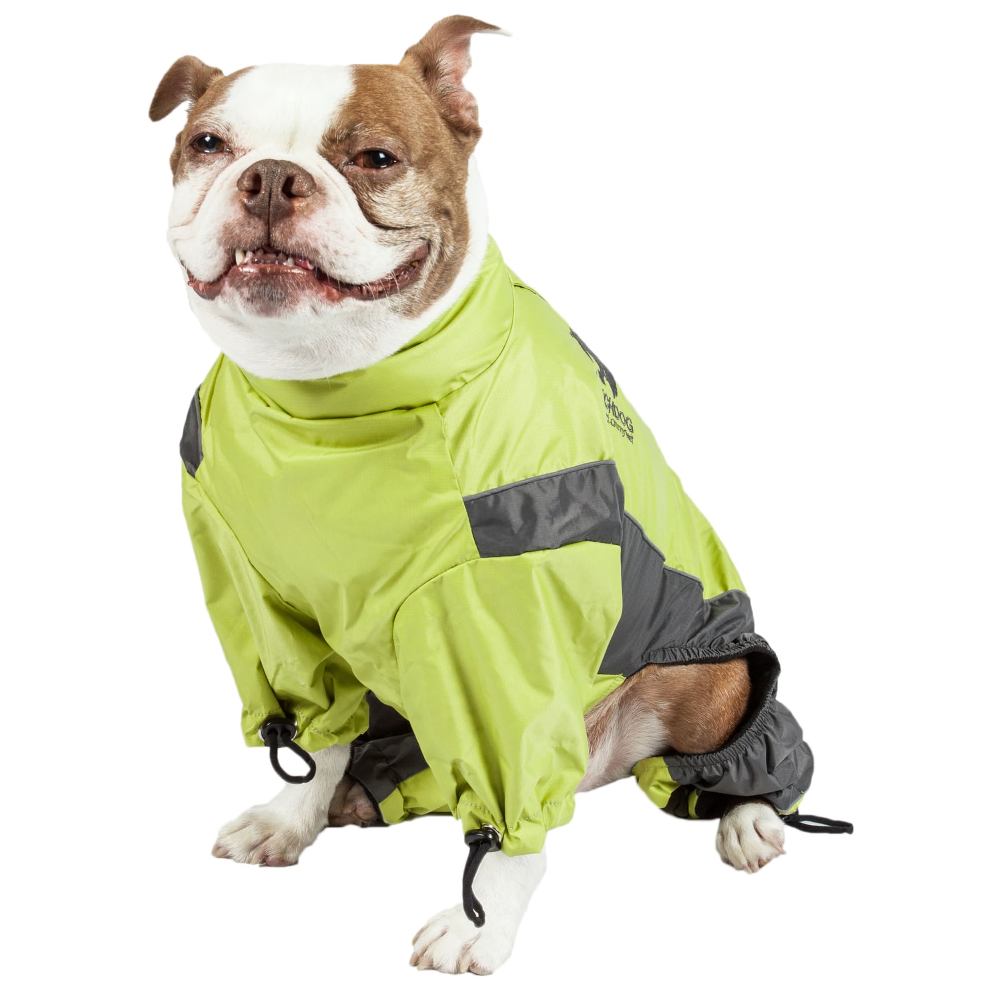 Touchdog Green Quantum-Ice Full-Bodied Adjustable and 3M Reflective Dog Jacket， X-Small