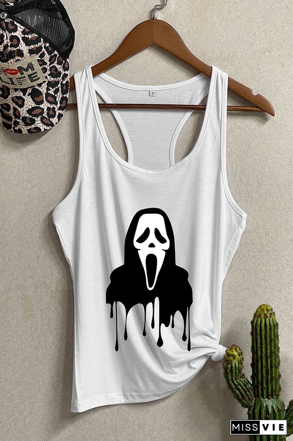 Ghost Face halloween O-neck Sleeveless Tank Top Wholesale