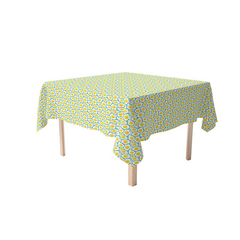 Square Tablecloth， 100% Cotton， 60x60， Brunch Time Eggs