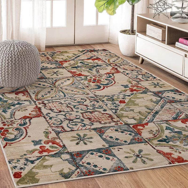 SUPERIOR Vanessa Rustic Patchwork Indoor Modern Area Rug