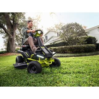 RYOBI 48V Brushless 30 in. 50 Ah Battery Electric Rear Engine Riding Mower RY48130