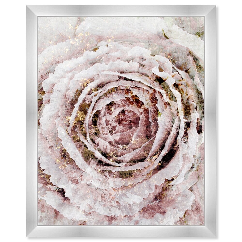 Blush Pink and White Rose Flower Farmhouse Frame Art Print for Entry Way