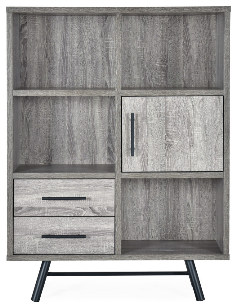 Bokchito Faux Wood Cabinet   Midcentury   Accent Chests And Cabinets   by GDFStudio  Houzz