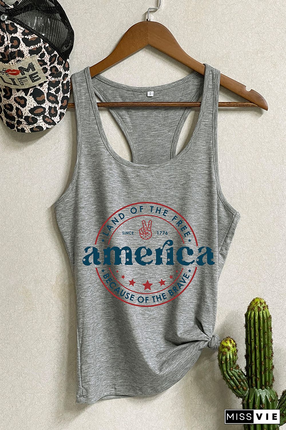 America Land Of The Free Because Of The Brave Tank Top