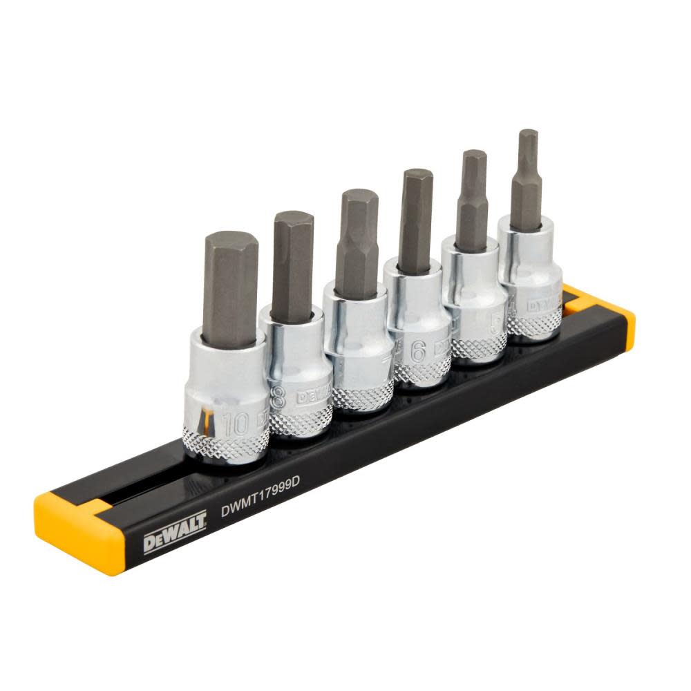 DEWALT MM HEX Socket Set 3/8 DRIVE 6pc