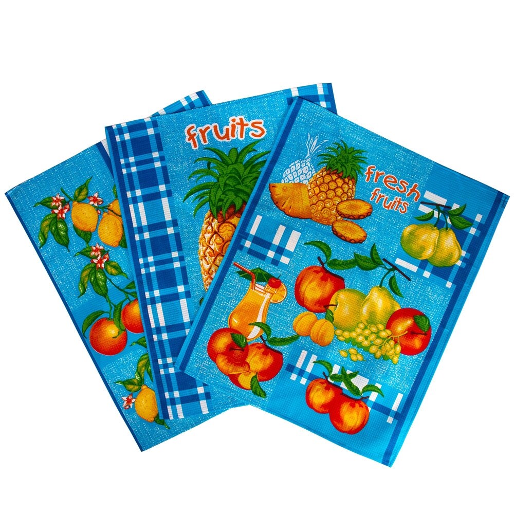 STP Goods Apples Enameled Deep Casserole Set of 3 w/Towel Set