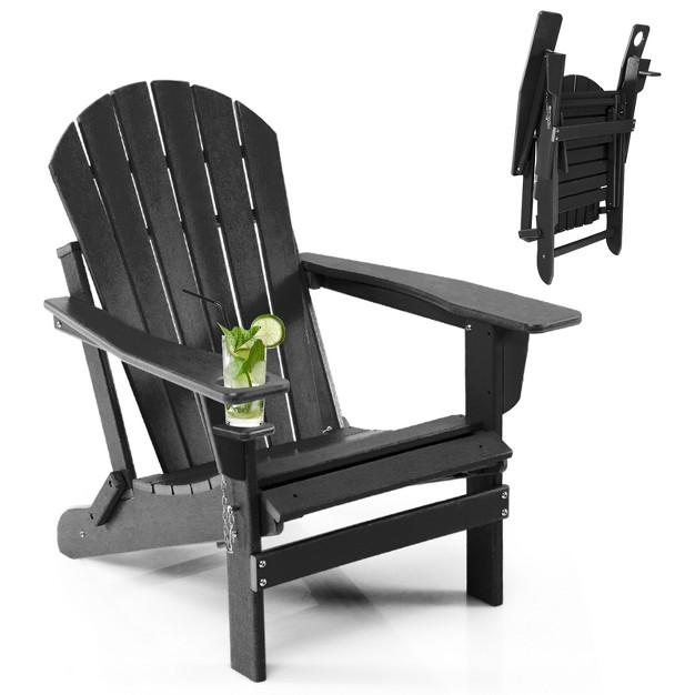 Tangkula Adirondack Chair W ergonomic Design amp ottoman Outdoor Armchair Hdpe Chair For Yard amp patio Black coffee grey turquoise white