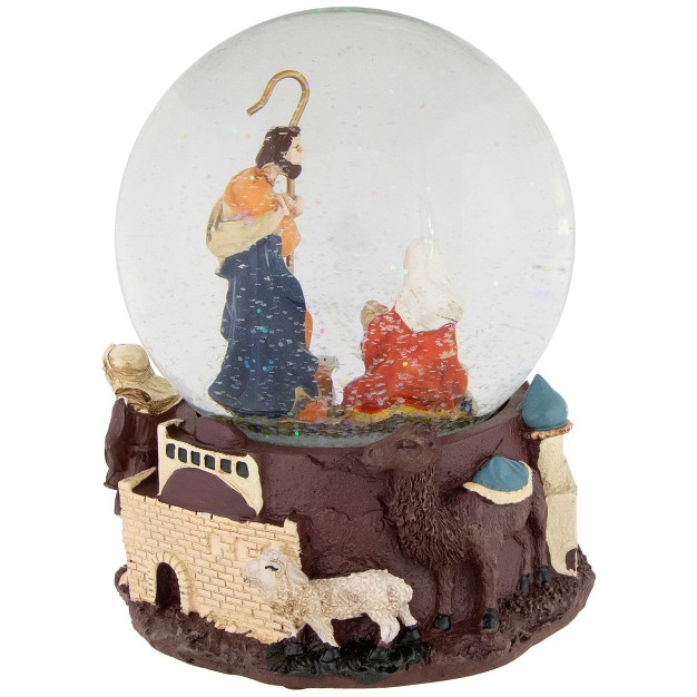 Nativity Scene Religious Musical Christmas Snow Globe