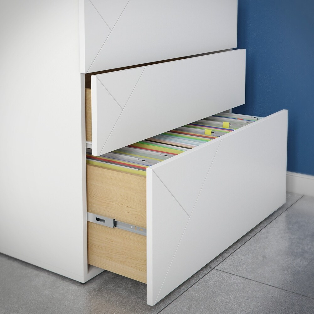 Nexera Atypik 3 Drawer Storage and Filing Cabinet