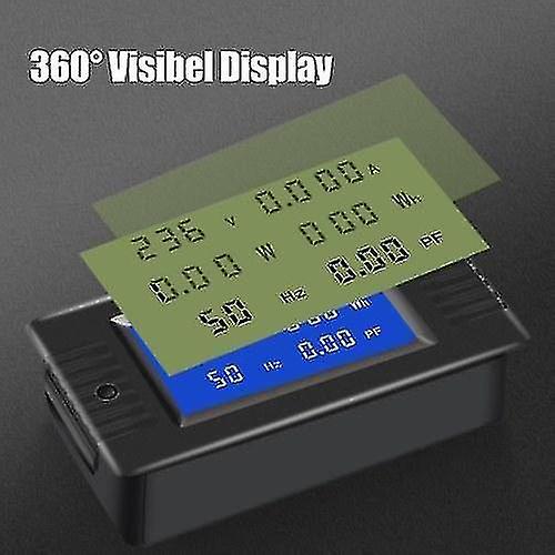 Ac Digital Display Power Monitor Meter Voltmeter Ammeter Frequency Meter