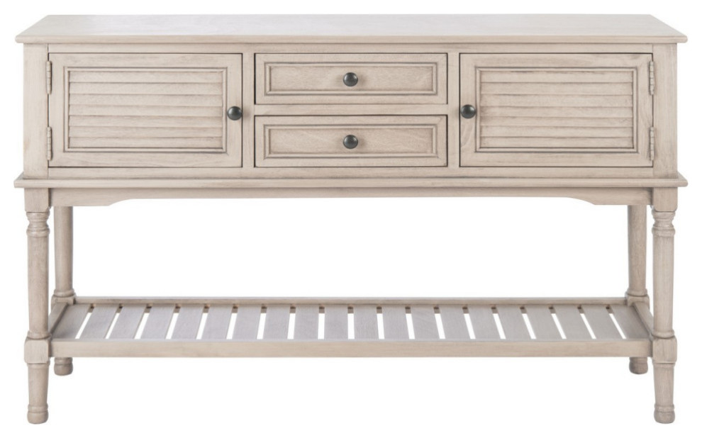 Piper 2 Drawer 2 Door Console Table Greige   Modern   Console Tables   by Virgil Stanis Design  Houzz