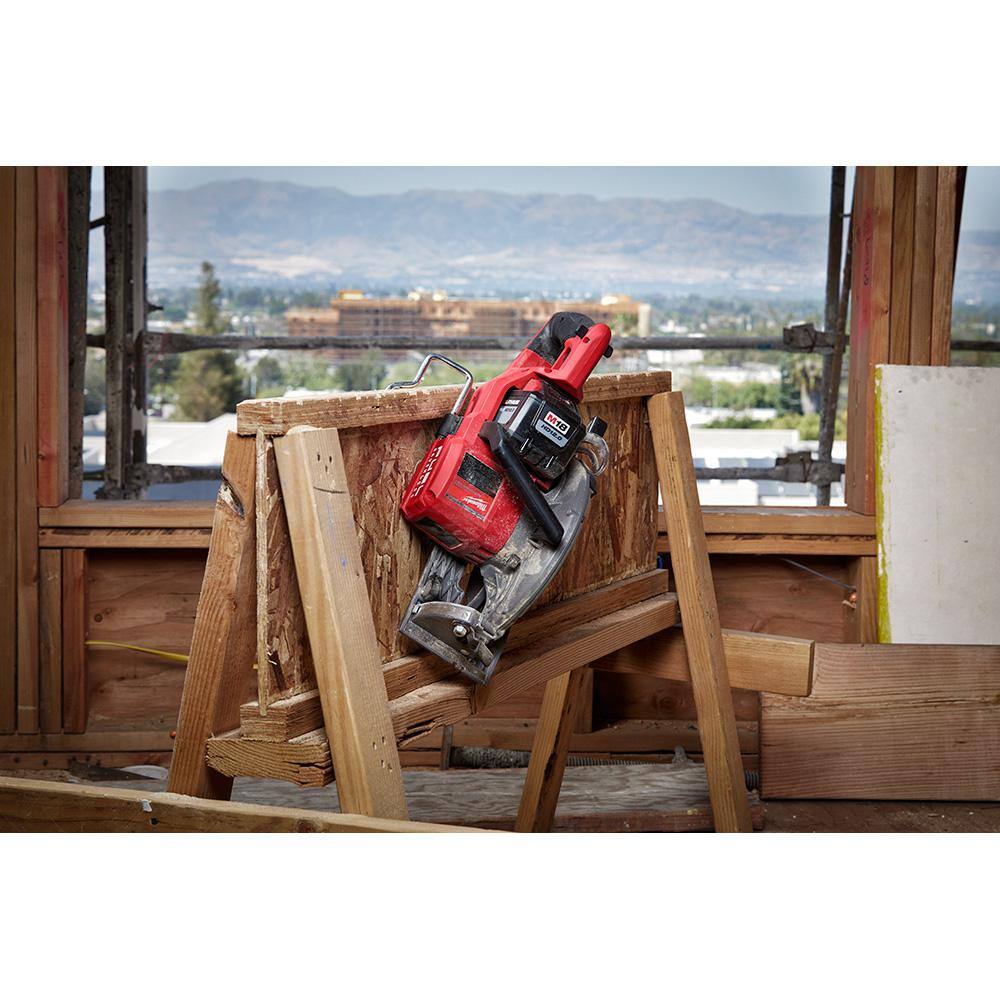 MW M18 FUEL 18V Lithium-Ion Cordless 7-14 in. Rear Handle Circular Saw with 30-Degree Framing Nailer (2-Tool) 2830-20-2745-20