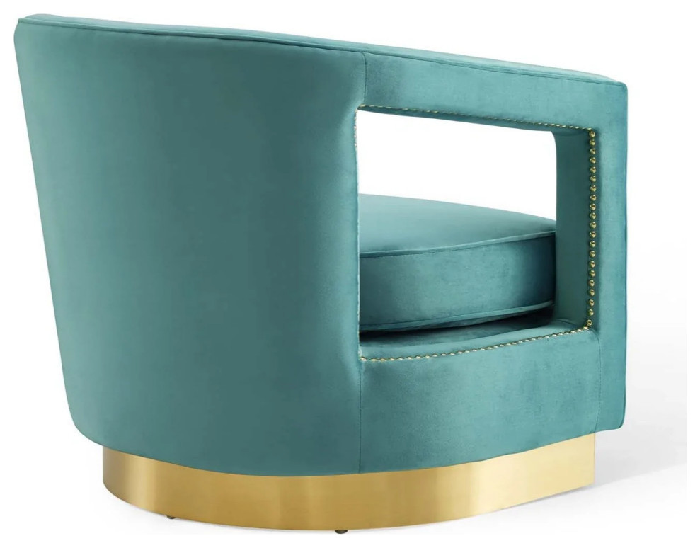 Atlas Mint Performance Velvet Armchair   Contemporary   Armchairs And Accent Chairs   by V.S.D Furniture  Houzz