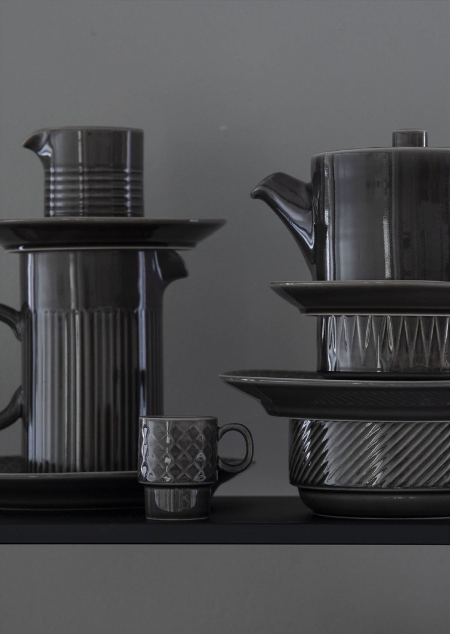 Coffee & More Tea Pot in Grey