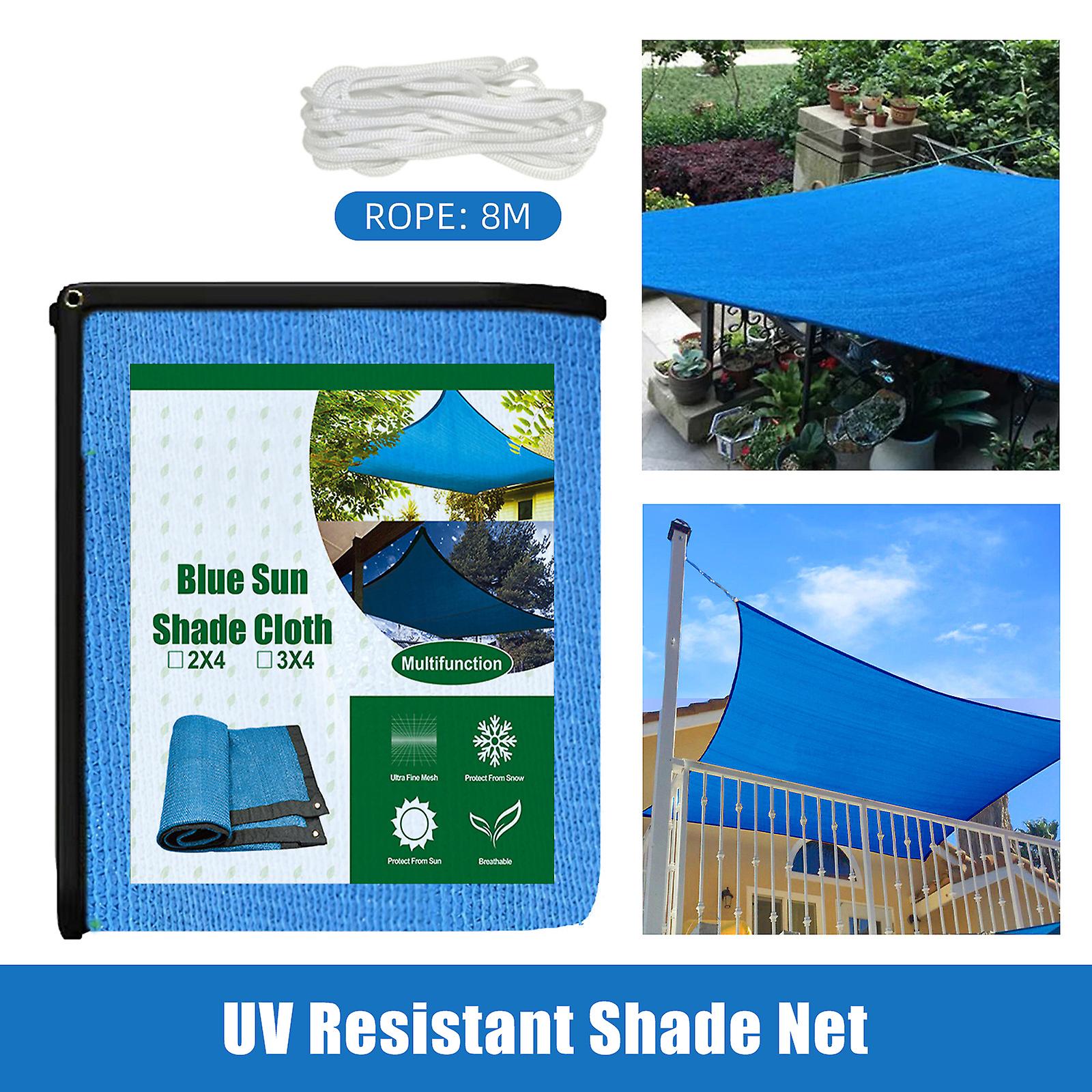 Shade Net Uv Resistant Rectangle Sunshade Sunblock Net Garden Plant Shelter 2 X 4m Breathable Greenhouse Cover For Outdoor Patio Garden Backyard Activ