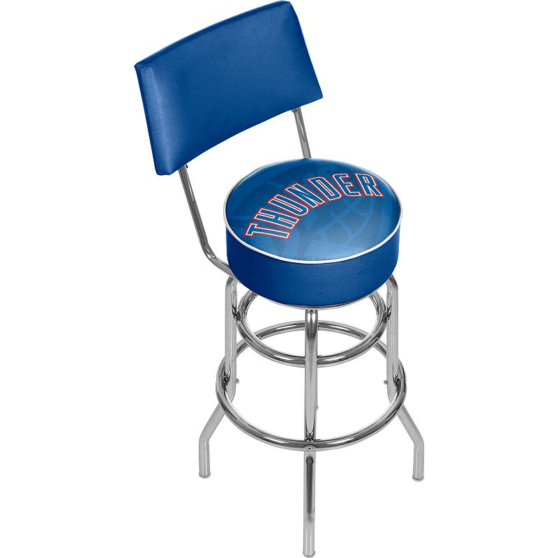 Oklahoma City Thunder Padded Swivel Bar Stool with Back