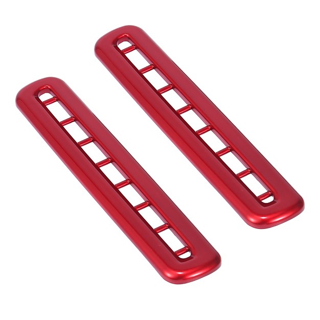 Unique Bargains Door Ac Outlet Vent Decor Cover Trim For Dodge Challenger 2015 2019 Red 2pcs