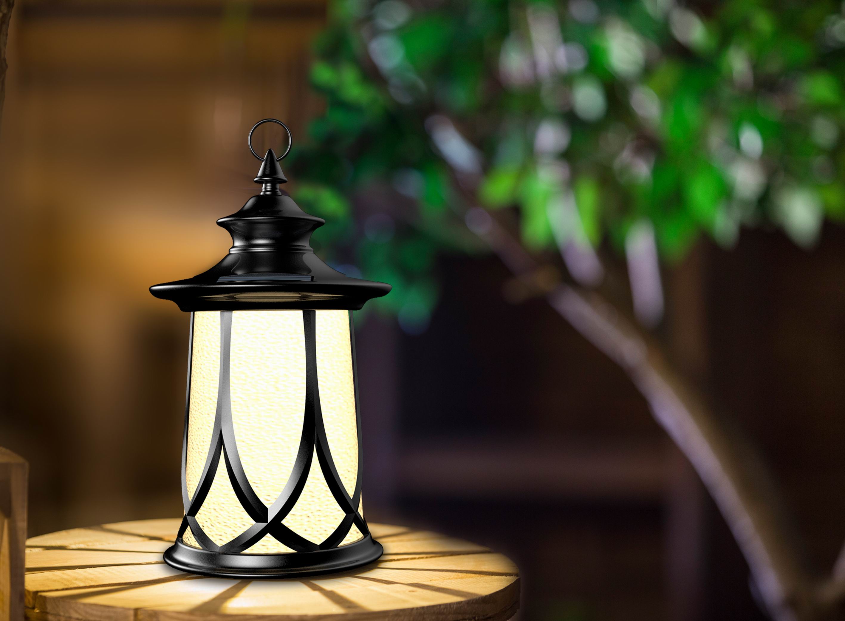 Round Lantern Solar Light