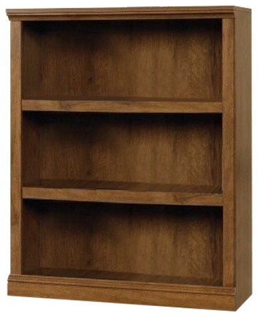 Pemberly Row 3 Shelf Bookcase in Lintel Oak   Transitional   Bookcases   by Homesquare  Houzz