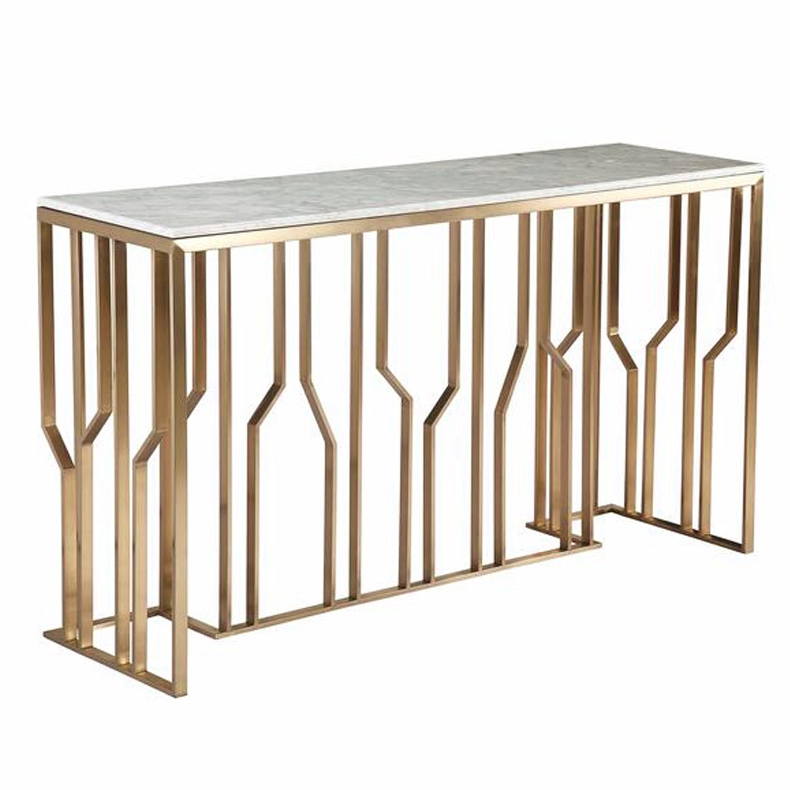 Natural Marble & Stainless Steel Console Table Bp8812- S-G