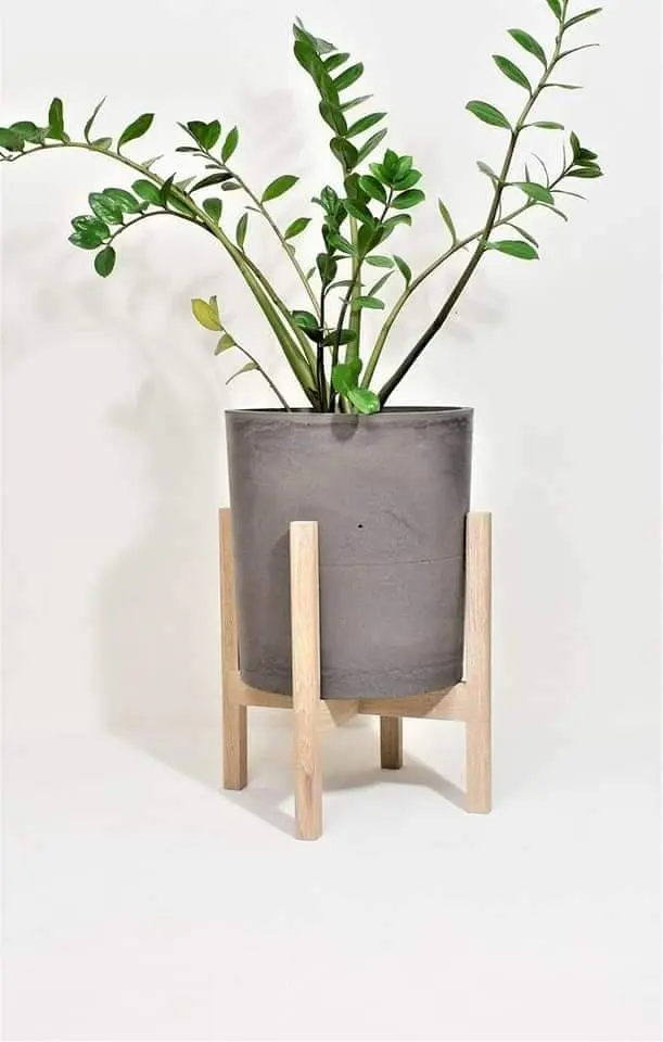 Modern Design Easy To Assemble Round Shape Rubber Wooden Plant Pot Stand