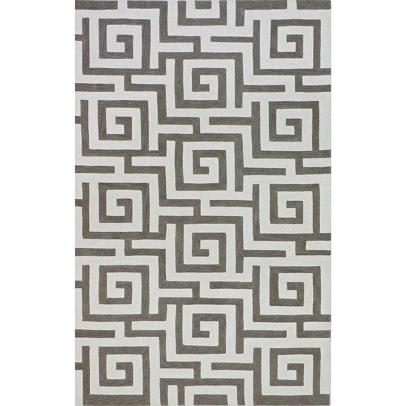 Addison Optics Classic Greek Key Steel Area Rug