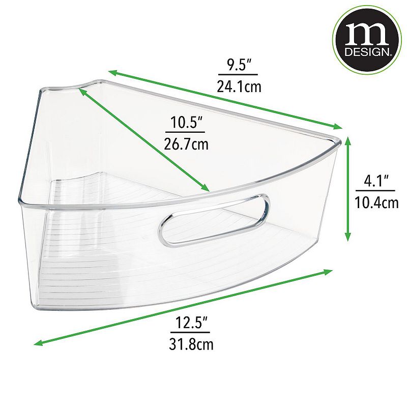 mDesign Lazy Susan Kitchen Food Storage Organizer Bin - 6 Pack