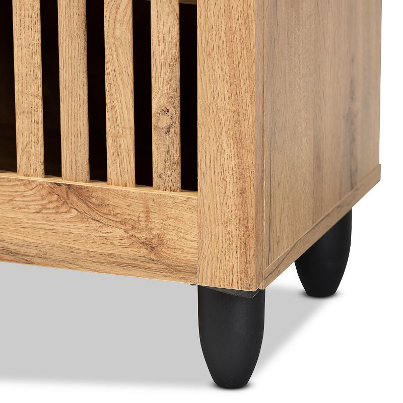 Baxton Studio Fernanda 3-Door Shoe Cabinet