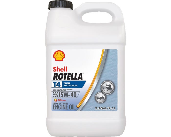 Shell Rotella T4 15W40 Heavy Duty Diesel Oil， 2.5 Gallon -550045127