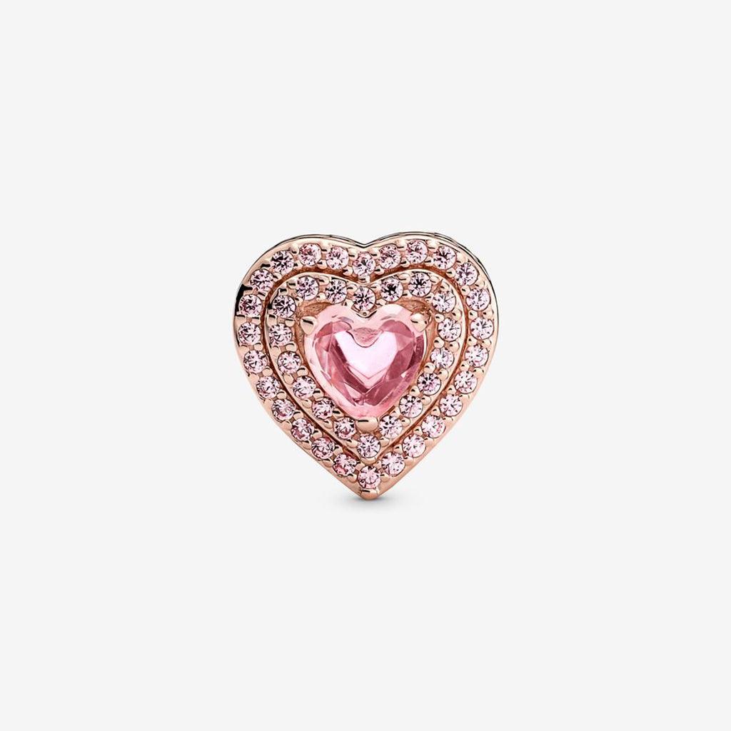 PANDORA  Sparkling Levelled Heart Charm