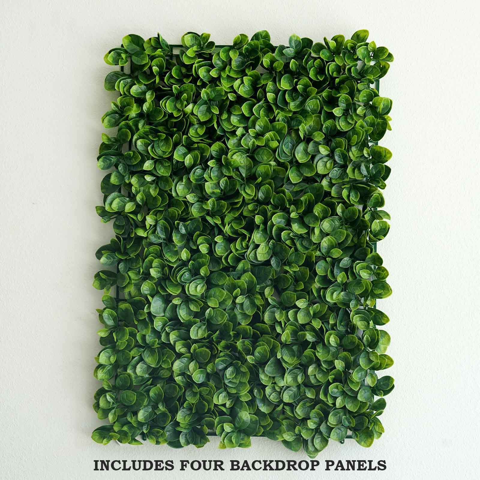 Green Boxwood Hedge Garden Wall Backdrop Mat 4 Artificial Panels 11 Sq ft.