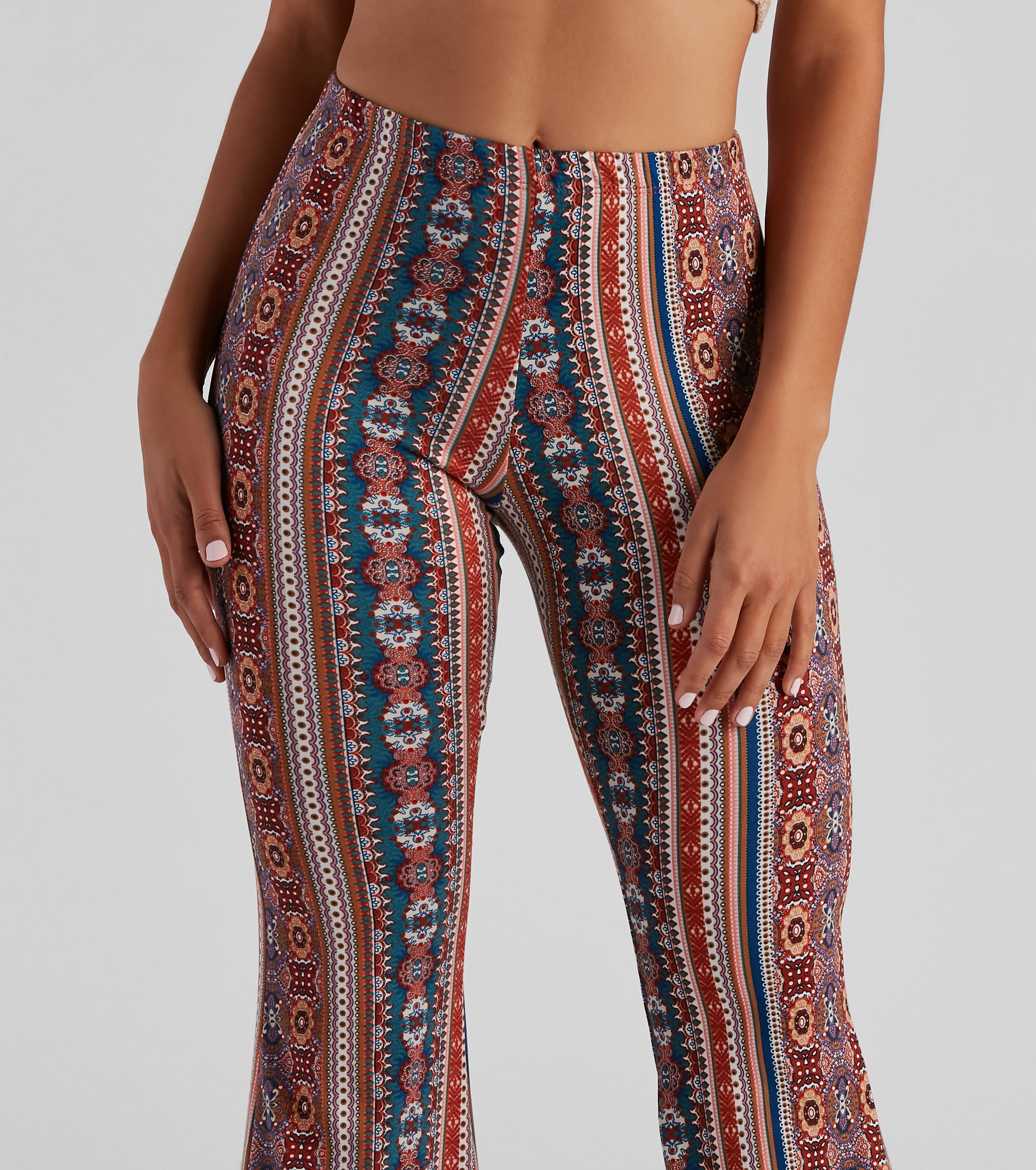 Bohemian Daze Medallion Print Flare Pants