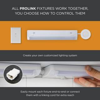 ULTRA PROGRADE ProLink Hardwired 24 in. LED White Under Cabinet Light Linkable 3 Color Temperature Options 47936-T1