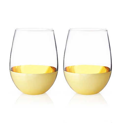 Gold-Dipped Wine Tumbler