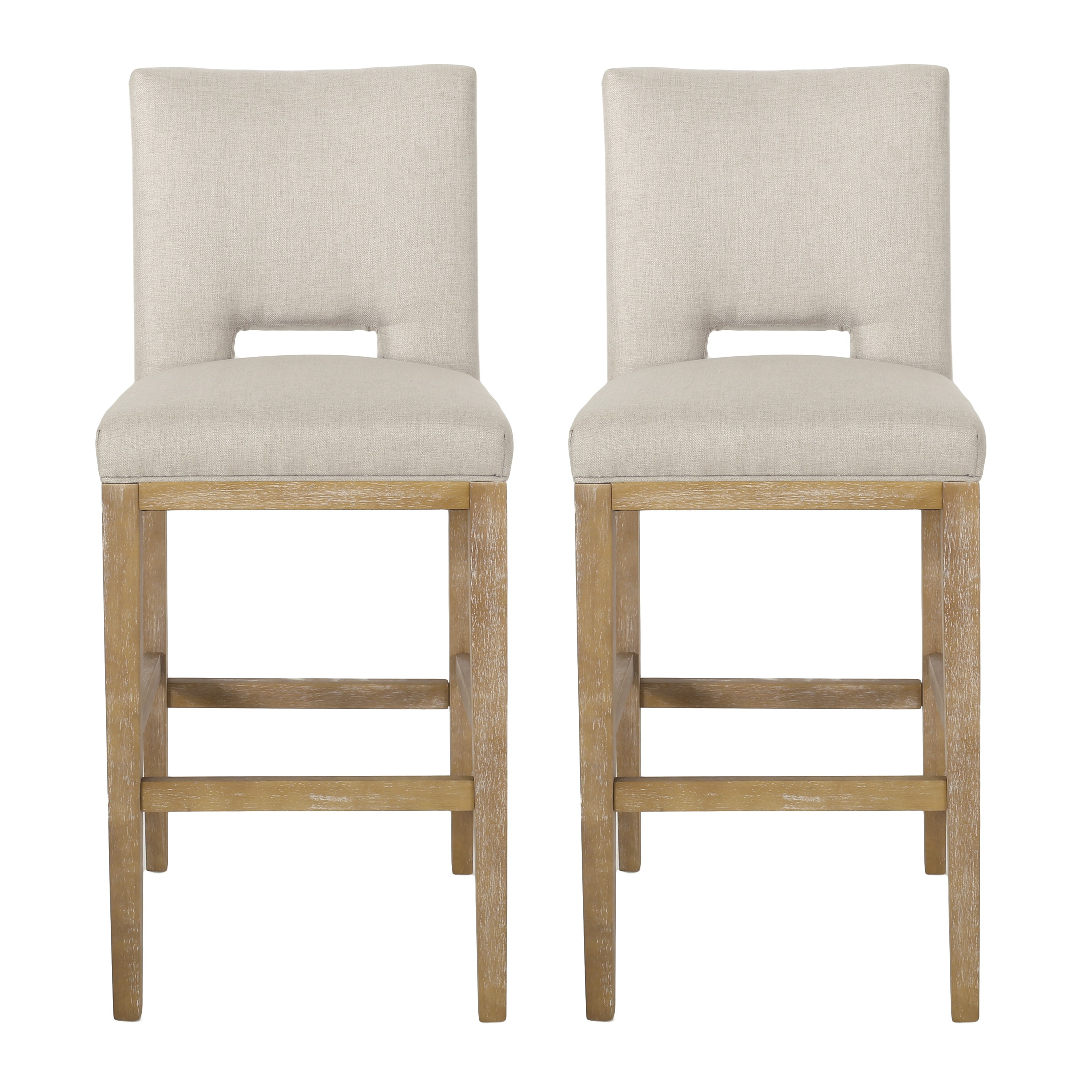 Kiara Contemporary Fabric Upholstered 31 Inch Barstools, Set of 2