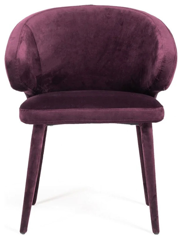 Viola Modern Purple Fabric Dining Chair  Set of 2   Contemporary   Dining Chairs   by Virgil Stanis Design  Houzz