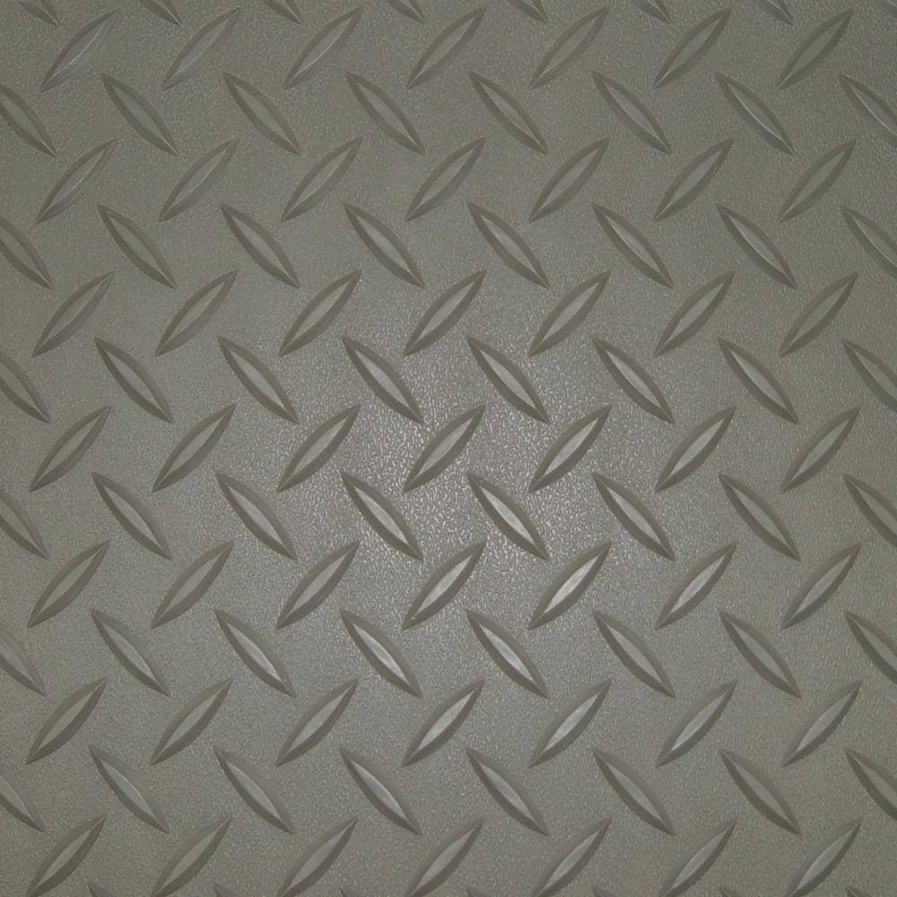 Diamond Deck 7.5 ft. x 10 ft. Pewter Textured PVC Floor Mat 85710