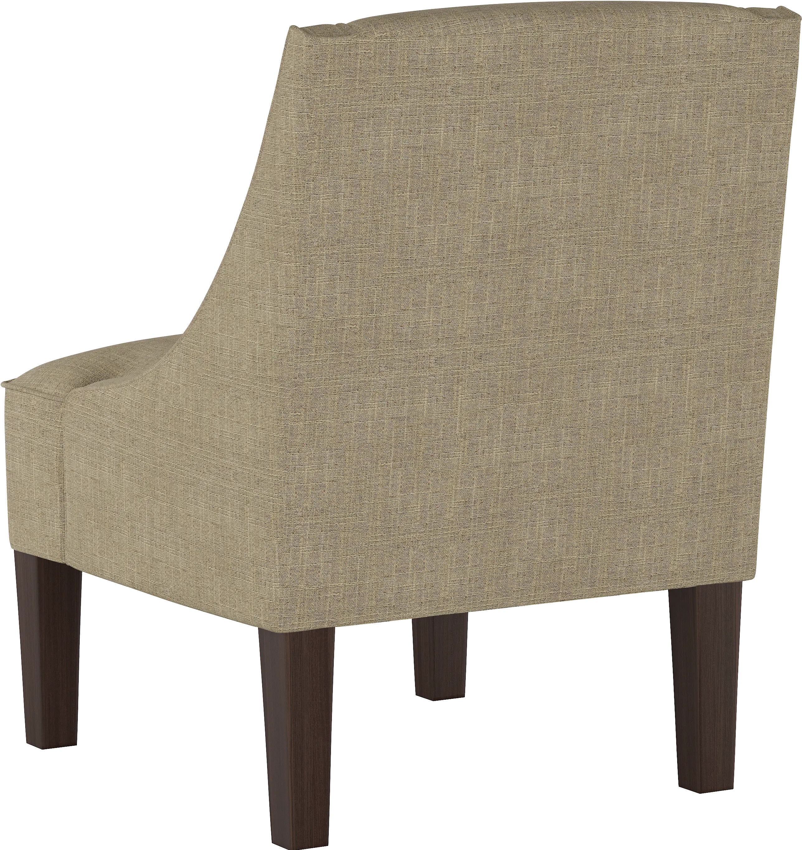 Parker Tan Swoop Arm Accent Chair - Skyline Furniture