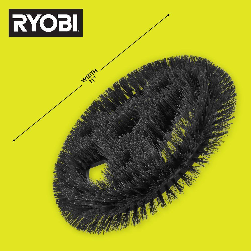 RYOBI 11 in. VORTEX Hard Bristle Brush A95HRB11