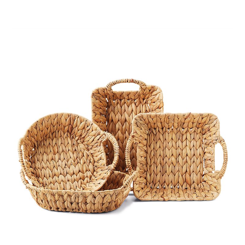 Woven Shaped Basket 4-Piece Set