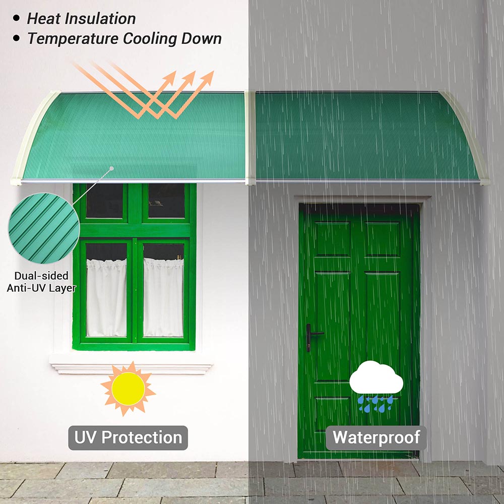 Yescom Door & Window Poly Awning Canopy 80