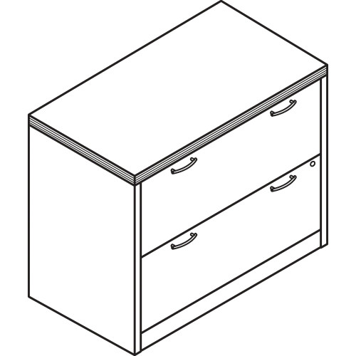 HON Valido 2-Drawer Lateral File， 36