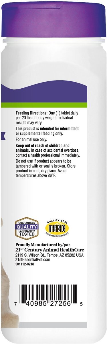 21st Century Essential Pet Daily Multi-Vitamin and Mineral Chewable Tablets Senior Dog Supplement