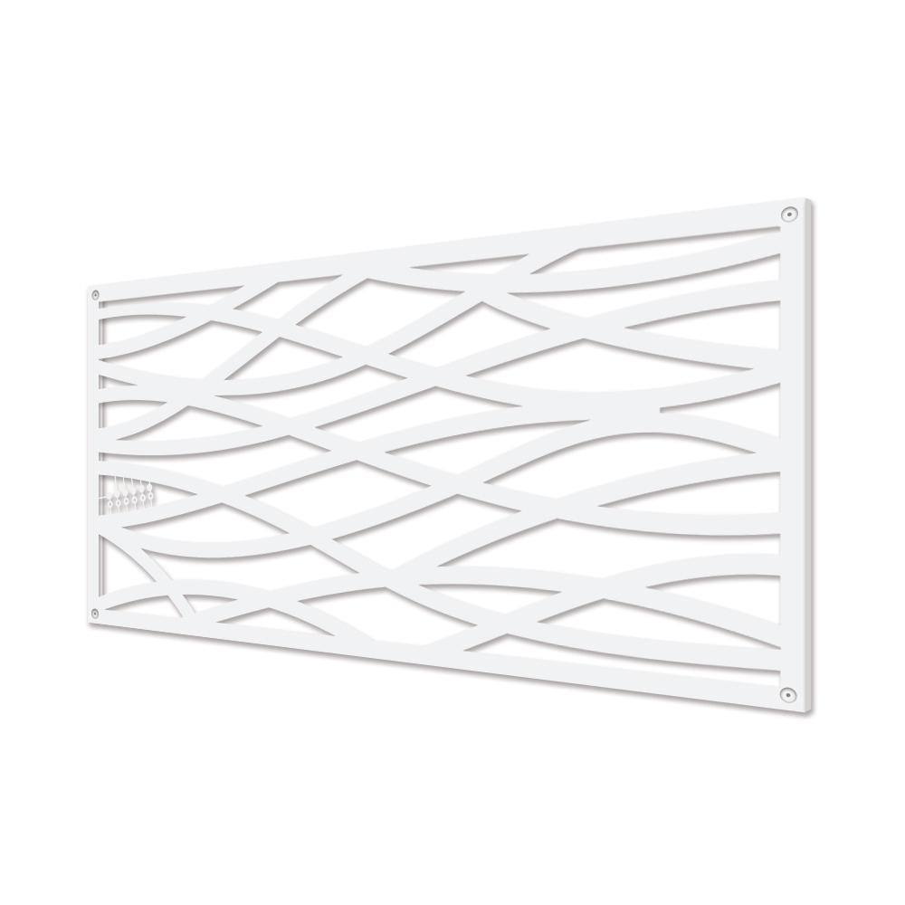 GRID AXCENTS Wave 48 in. x 24 in. White Polypropylene Multi-Purpose Decorative Panel 62401